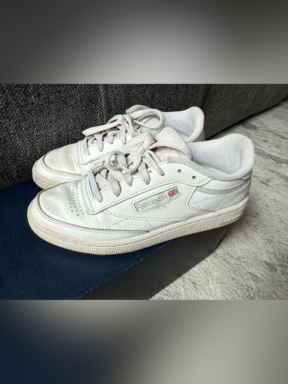 Reebok White Leather Low-Top Sneakers - Picture 3 of 8